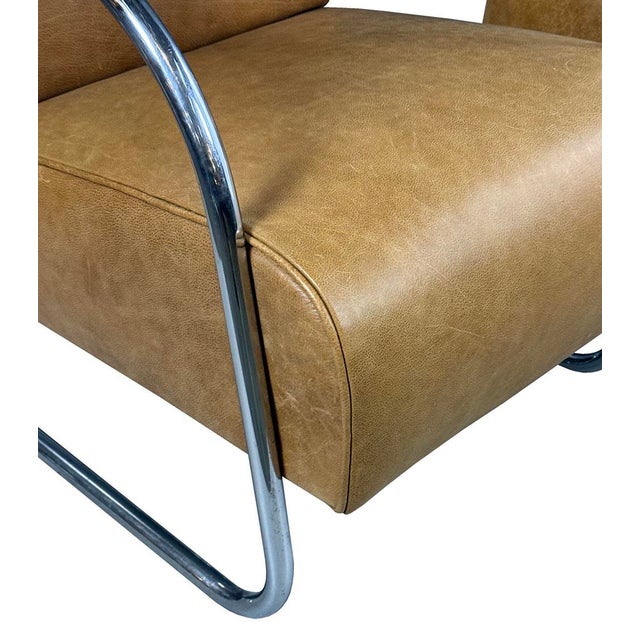 Wood Bauhaus Chrome and Leather Armchairs from Mücke-Melder, 1930s, Set of 2 For Sale - Image 7 of 9