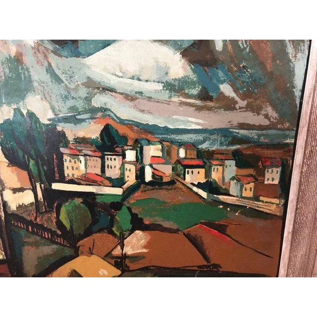 Wood 1950s Signed Mid-Century Seriagraph on Board by Maurice De Vlaminck For Sale - Image 7 of 11