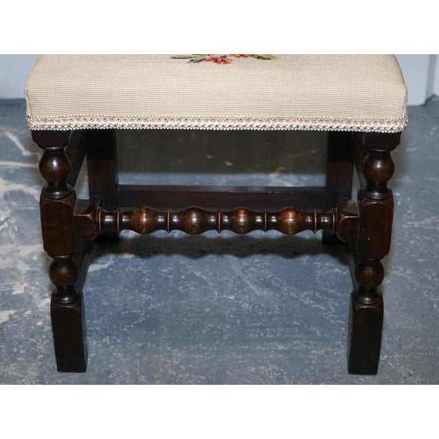 English Victorian Floral Tapestry Dining Chairs, Set of 6 For Sale - Image 14 of 16