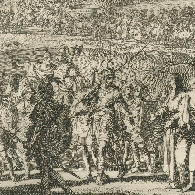 Pieter Mortier, Burning of Jerusalem and the Release of Jehoiachin, 1700, Engraving For Sale - Image 6 of 12