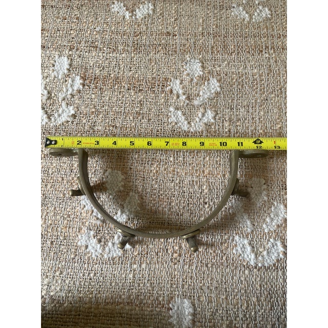 Early 20th C. Bronze and Copper Half Circle Pot Rack c.1900-1940 For Sale In Chicago - Image 6 of 9