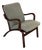 Rosewood Bentwood Lounge Chair With Grey Upholstery Danish Mid-Century Modern 1970s For Sale