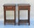 Neo-Basque Carved Oak Single Drawer Nightstands by Charles Dudouyt, France, 1930s, Set of 2 For Sale - Image 6 of 11