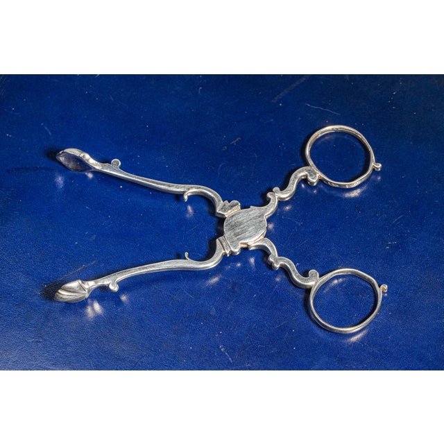 English Beautiful English Georgian Antique Sterling Silver English Sugar Nips Tea Tongs For Sale - Image 3 of 12