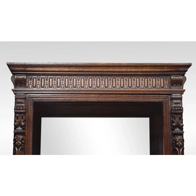 Carved Oak Display Cabinet For Sale - Image 9 of 12