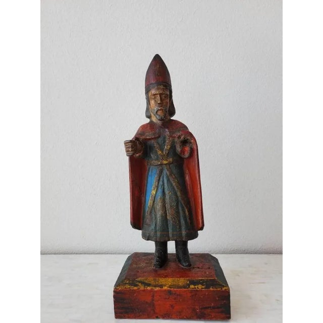 18th/19th Century Spanish Colonial Altar Figure For Sale - Image 4 of 11