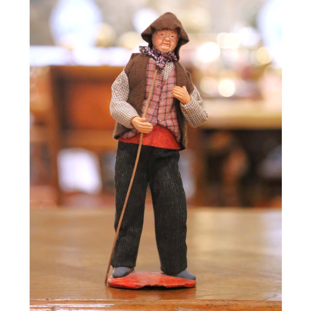 Set of Eight Mid-Century French Santons From Provence For Sale - Image 15 of 18