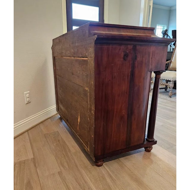 Early 19th Century Biedermeier Period Flame Mahogany Chest of Drawers For Sale - Image 12 of 13