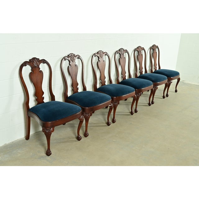 Smith & Watson Smith & Watson Georgian Carved Mahogany Dining Chairs, Set of Six For Sale - Image 4 of 14