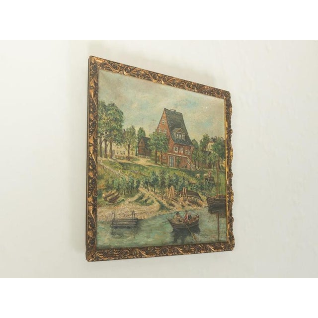 Oil painting, P. Fehlhauer, landscape painting, 66cm x 55cm Width: 66 cm Height: 55 cm Depth: 4 cm This piece has been...