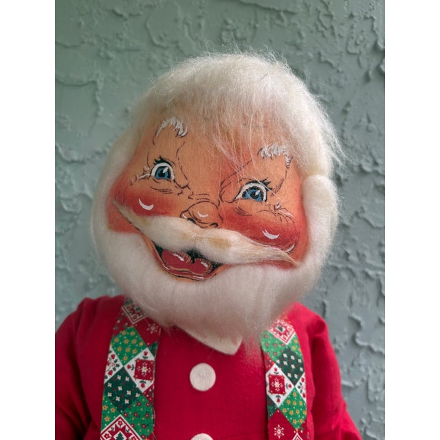 Late 20th Century Late 20th Century Large Annalee Santa Claus Figure With Burlap Sack, 28” For Sale - Image 5 of 12
