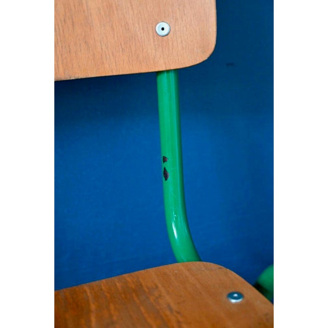 Industrial Style Green Kitchen Chairs, Set of 6 For Sale - Image 12 of 18