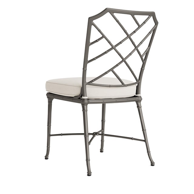 Not Yet Made - Made To Order Brown Jordan Calcutta Side Chair, Mica frame with Fusion Natural fabric For Sale - Image 5 of 11