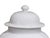 White Monochrome Round Relief Floral Motif Ceramic General Temple Jar For Sale - Image 14 of 14