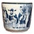 Vintage Chinese Blue White Porcelain Planter Ruo Shen Mark Figure 10" For Sale