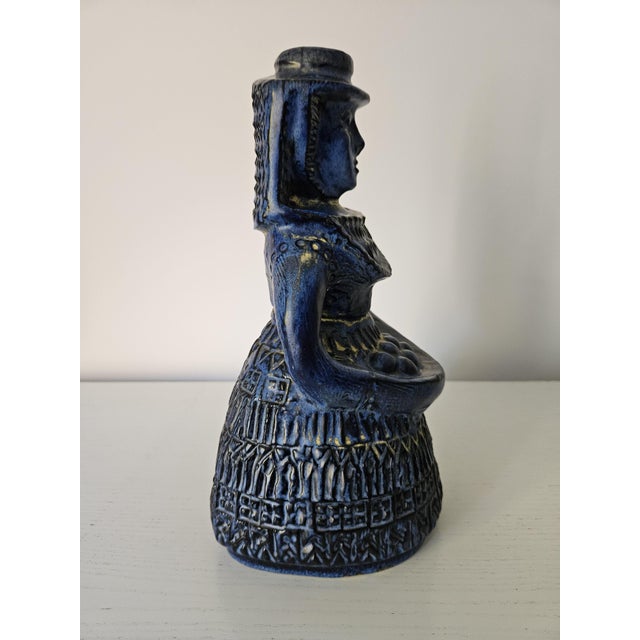 Ceramic Figurine of Woman with Basket of Fruit from Bay Keramik, Germany, 1960s For Sale - Image 3 of 14