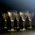 Mid-Century Modern Vintage Etched Cordial Glasses – Set of 5 | Elegant Stemware With Floral Etched Design For Sale - Image 3 of 8