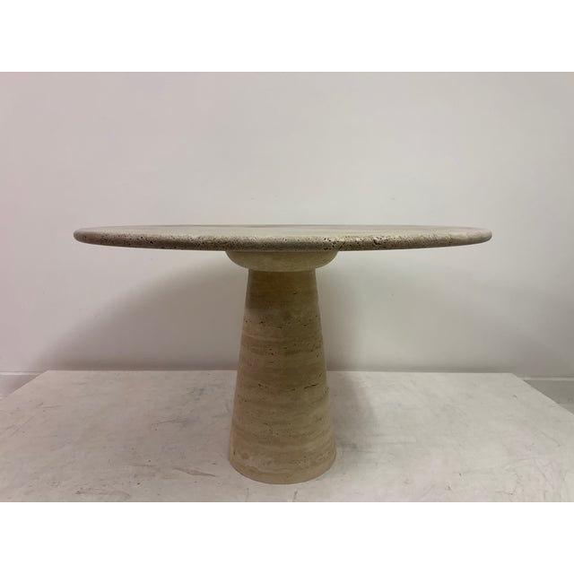 Mid-Century Modern Italian Travertine Dining Table, 2010s For Sale - Image 3 of 13