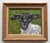 Cleo Plowden Sheep Lamb Portrait Realism English Traditional White Beige Green Original Oil Painting Cleo Plowden For Sale - Image 4 of 8