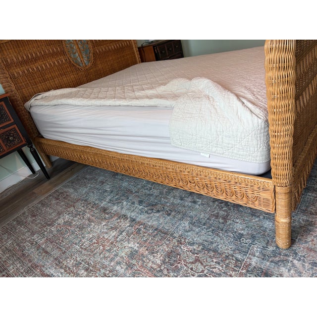 Vintage Ralph Lauren "Safari" Collection Wicker Bedroom Set, Bed and Two Dressers For Sale - Image 9 of 17