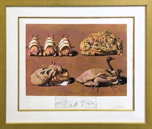 Salvador Dalí Les Caprices Pinces Princiers, Frank Hunter Authenticated, 1971, Framed