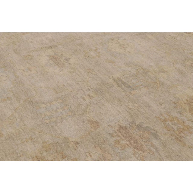 2020s Rug & Kilim’s Oversized Contemporary Oushak Style Rug With Floral Pattern in Beige For Sale - Image 5 of 11