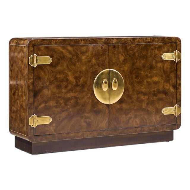 Mastercraft Mid Century Burlwood and Brass Credenza For Sale