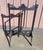 Wood Antique Victorian Fireplace Screen Stand 1860s Original Black Lacquer For Sale - Image 7 of 12