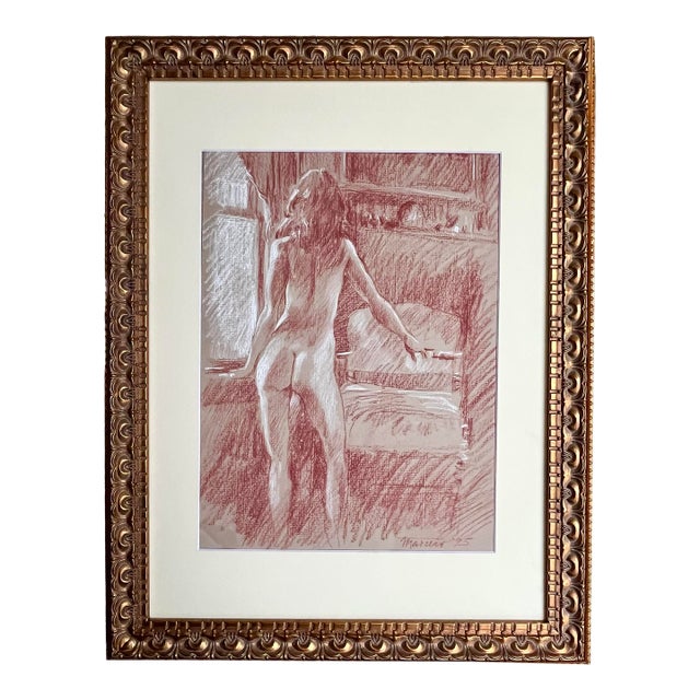 Standing Nude Female Maria Drawing by Andrew Moreno For Sale