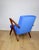 Textile Vintage Loft Lounge Chair with Blue Cornflower Velvet Upholstery, 1970 For Sale - Image 7 of 12
