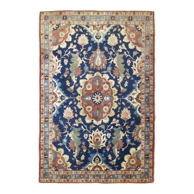 Early 20th Century Zabihi Collection Persian Isfahan Carpet - 3'6" x 4'9" For Sale