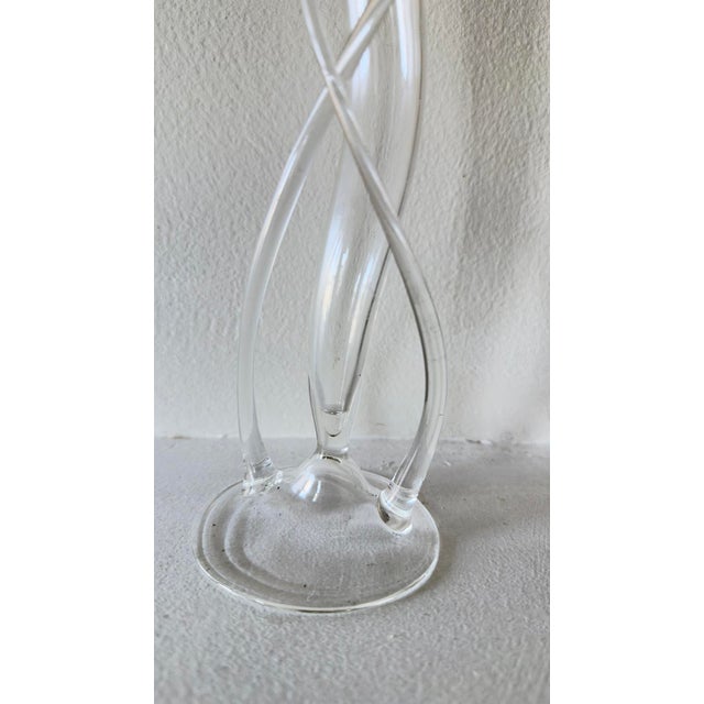 1980s Postmodern Hans Godo Frabel Borosilicate Art Glass Bud Vase, Signed 1981 For Sale - Image 5 of 11