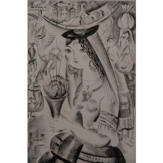 Mily Possoz, Etude de jeune fille portugaise, Etching For Sale