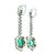 Metal Vintage Platinum Emerald & Diamond Drop Earrings, 4 Carat Emeralds, A Pair For Sale - Image 7 of 9