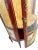 Wood Vintage French Curio China Cabinet Vitrine Demilune Lighted Locking Curved Glass For Sale - Image 7 of 13