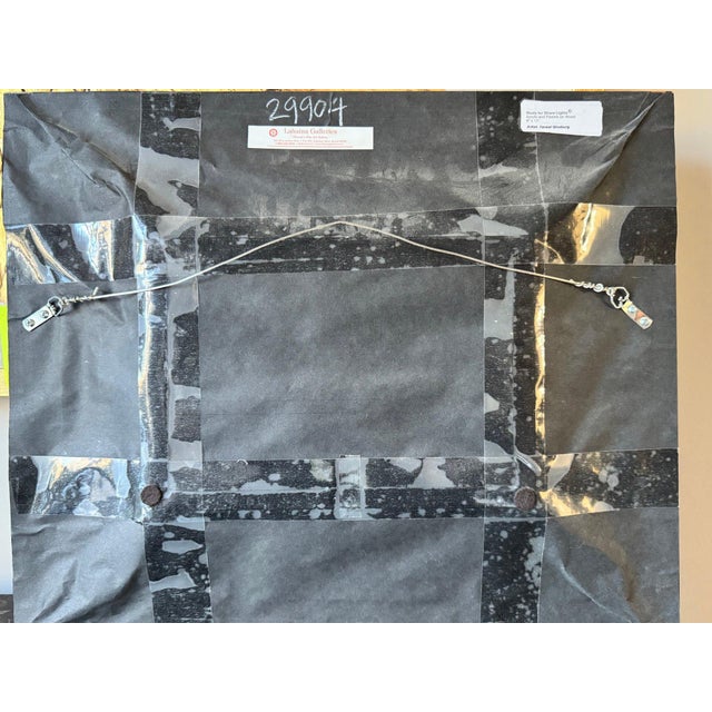 Yankel Ginzburg Original Signed Mixed Media Painting - Study for Shore Lights - Luminous Nautical Harbor Scene For Sale - Image 12 of 14