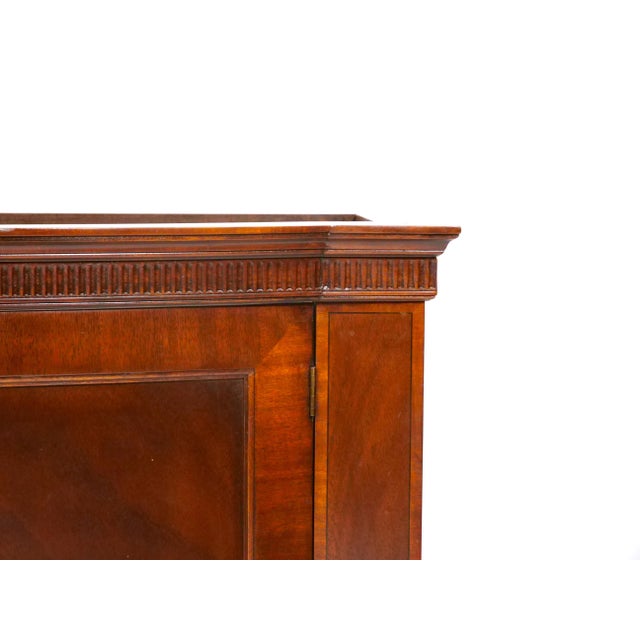 Early 20th Century Mahogany Wood Demilune Shape Historical Charleston Cabinet For Sale - Image 14 of 16