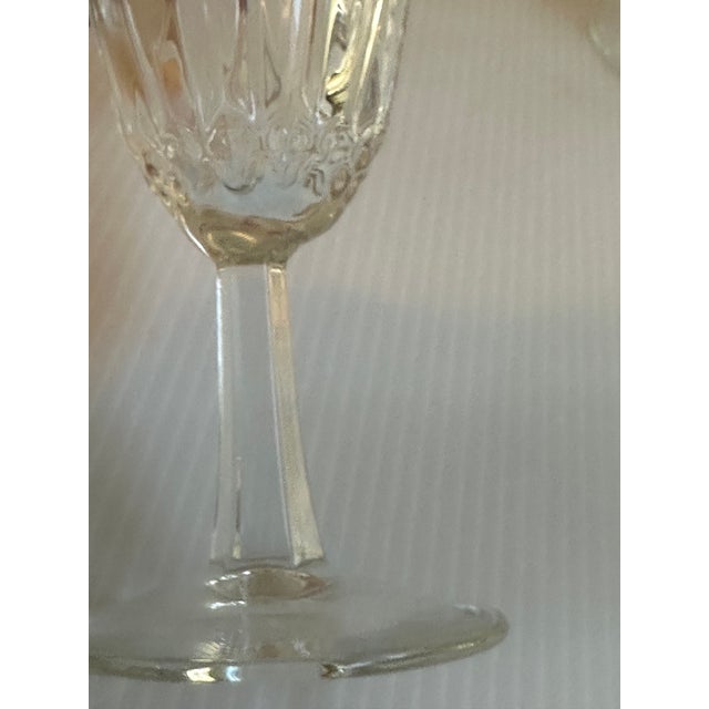 1970s "Diamant" Crystal d'Arques-Durand France 6" Tall Champagne Fluted Set of Six(6) For Sale - Image 12 of 18