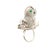 Early 21st Century Diamond Emerald 18k White Gold Owl Brooch-Pendant For Sale - Image 5 of 11