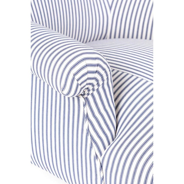 White French Armchairs in Princeton Ticking, Set of 2 For Sale - Image 8 of 14