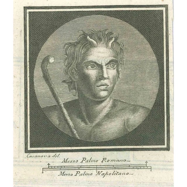 Ancient roman scene from the series "antiquities of herculaneum", is a etching on paper realized by giacomo casanova in...