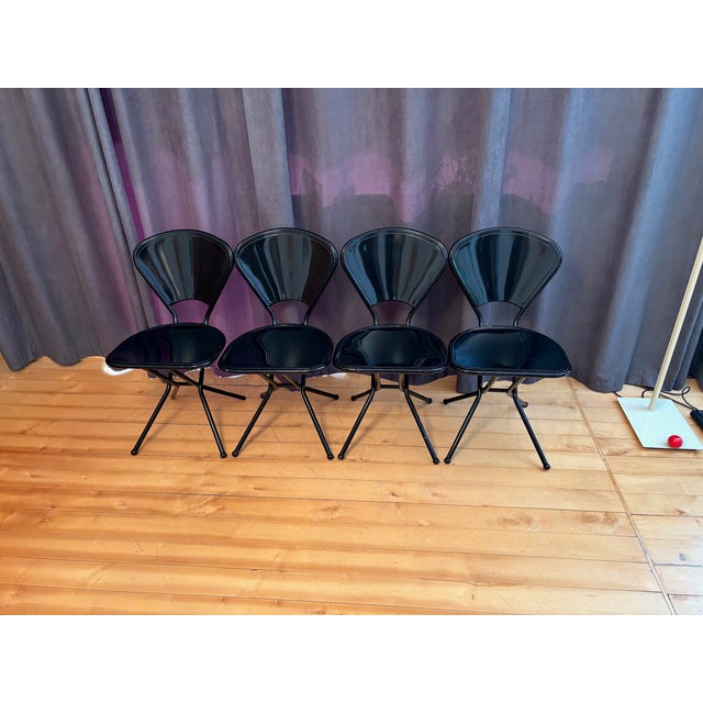 A set of four folding Sebastian chairs designed by Niels Gammelgaard, Ikea from 1987. In original and good condition. The...