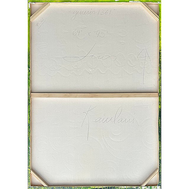 Lime Luis Kaiulani Abstract Painting on Canvas Titled Genesis 1361 For Sale - Image 8 of 8