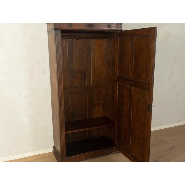 Antique Oak Cabinet with Coffered Paneling, 1900 For Sale - Image 5 of 8