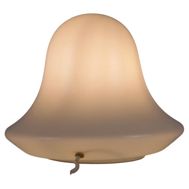Gold Vintage Glass Mushroom Table Lamp, Italy, 1970s For Sale - Image 8 of 8