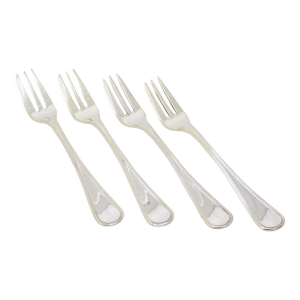 Vintage Italian Handmade Genuine Silver 4 X Dessert / Fromage Cheese Forks