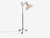 1950s Swedish Modern Forged Iron, Fabric, Brass Floor Lamp For Sale - Image 4 of 11