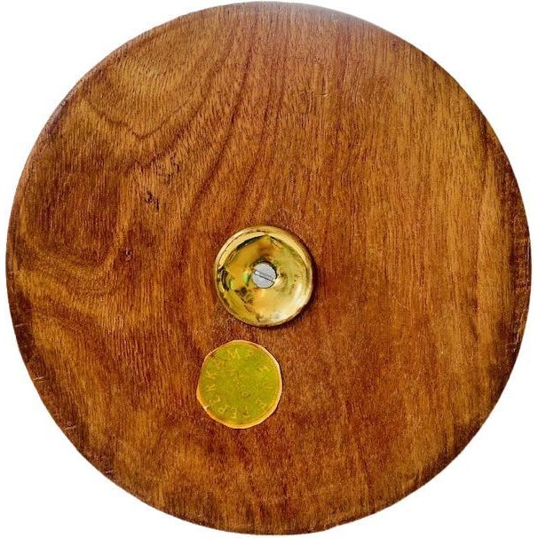 Vintage Hand-Turned Wooden Candlestick, 1960s For Sale - Image 5 of 6