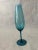 Mid Century Turquoise Glass Vase For Sale - Image 4 of 4