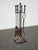 Metal Share Set of Four Vintage French Country Black Cast Iron Fireplace Tools For Sale - Image 7 of 17